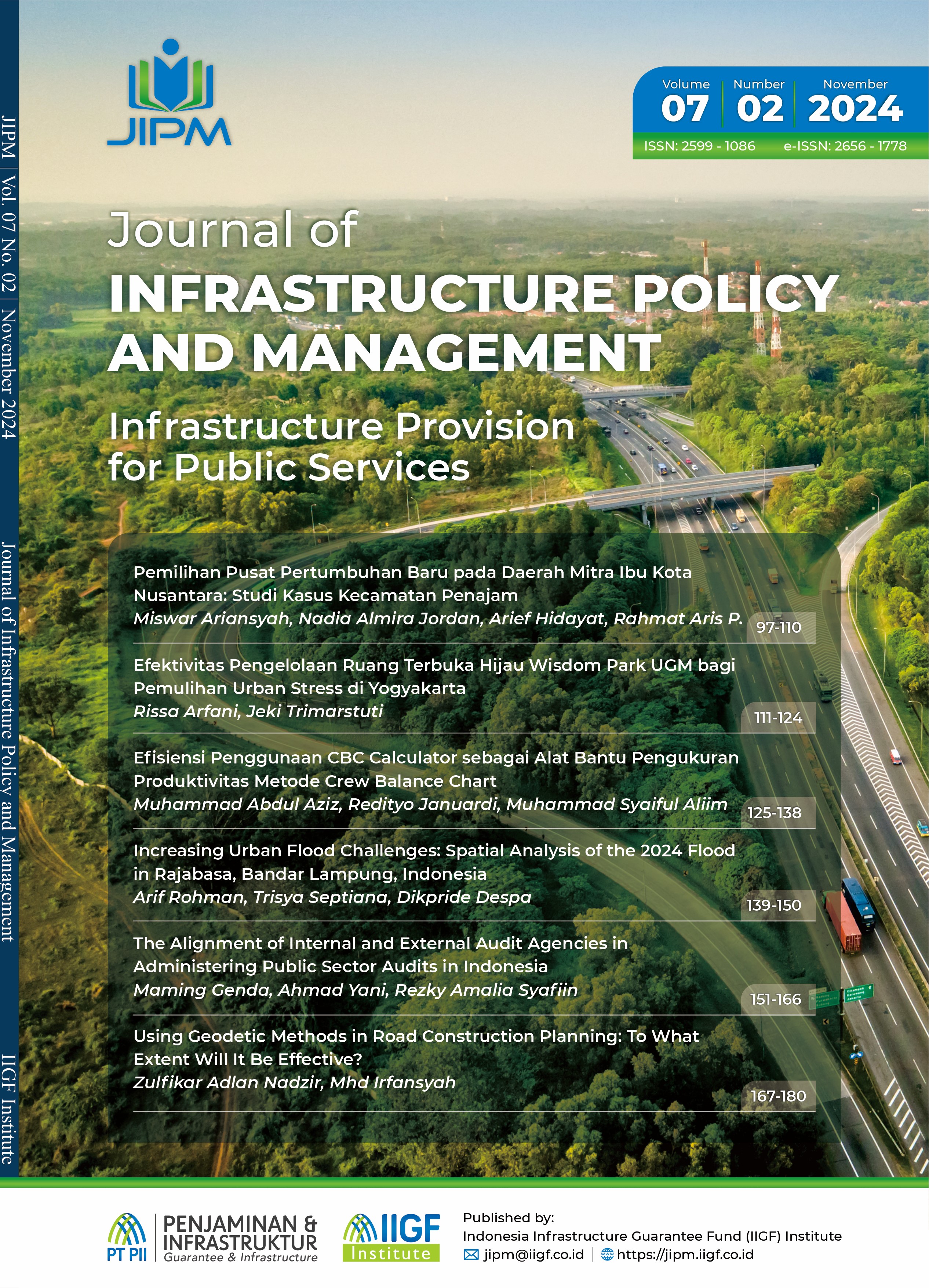 					View Vol. 7 No. 2 (2024): Journal of Infrastructure Policy and Management (JIPM)
				